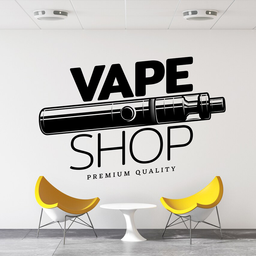 Vaping Store - Vape dükkanı duvar çıkartması pencere Sticker