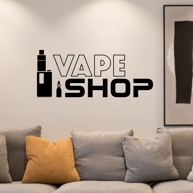 Vaping Shop - Vinil Duvar Çıkartmaları Vape Shop Burcu