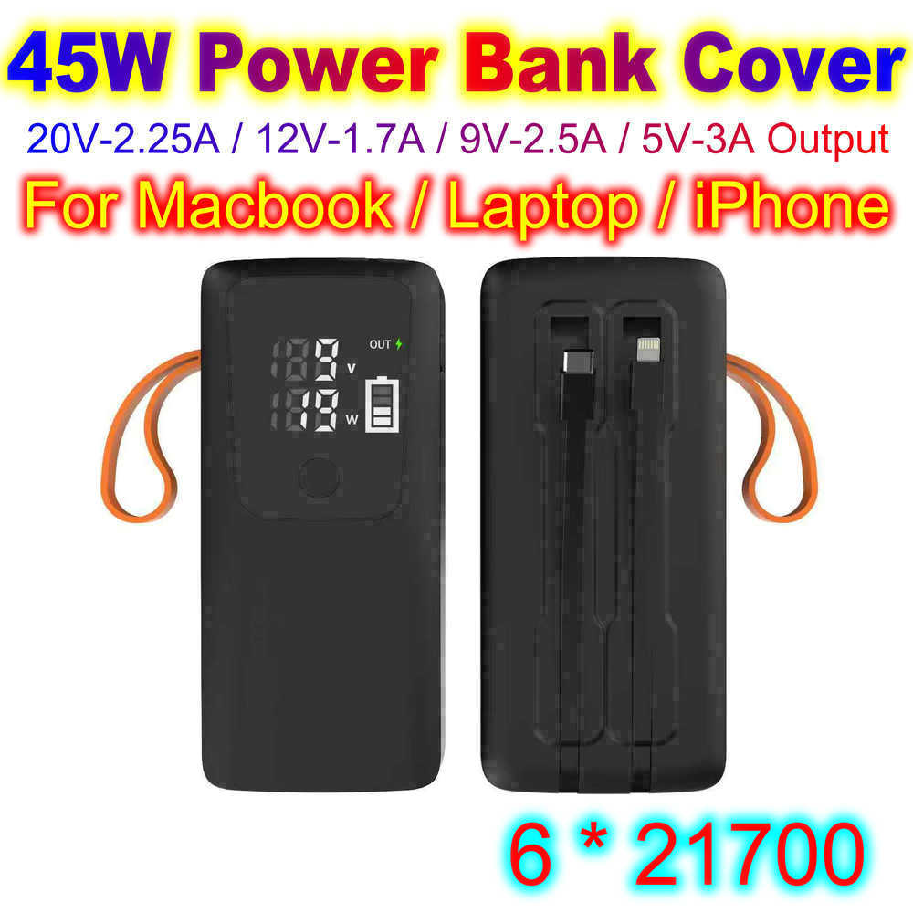 Battery Case Storage - 45W güç bankası kabuk 21700 pil
