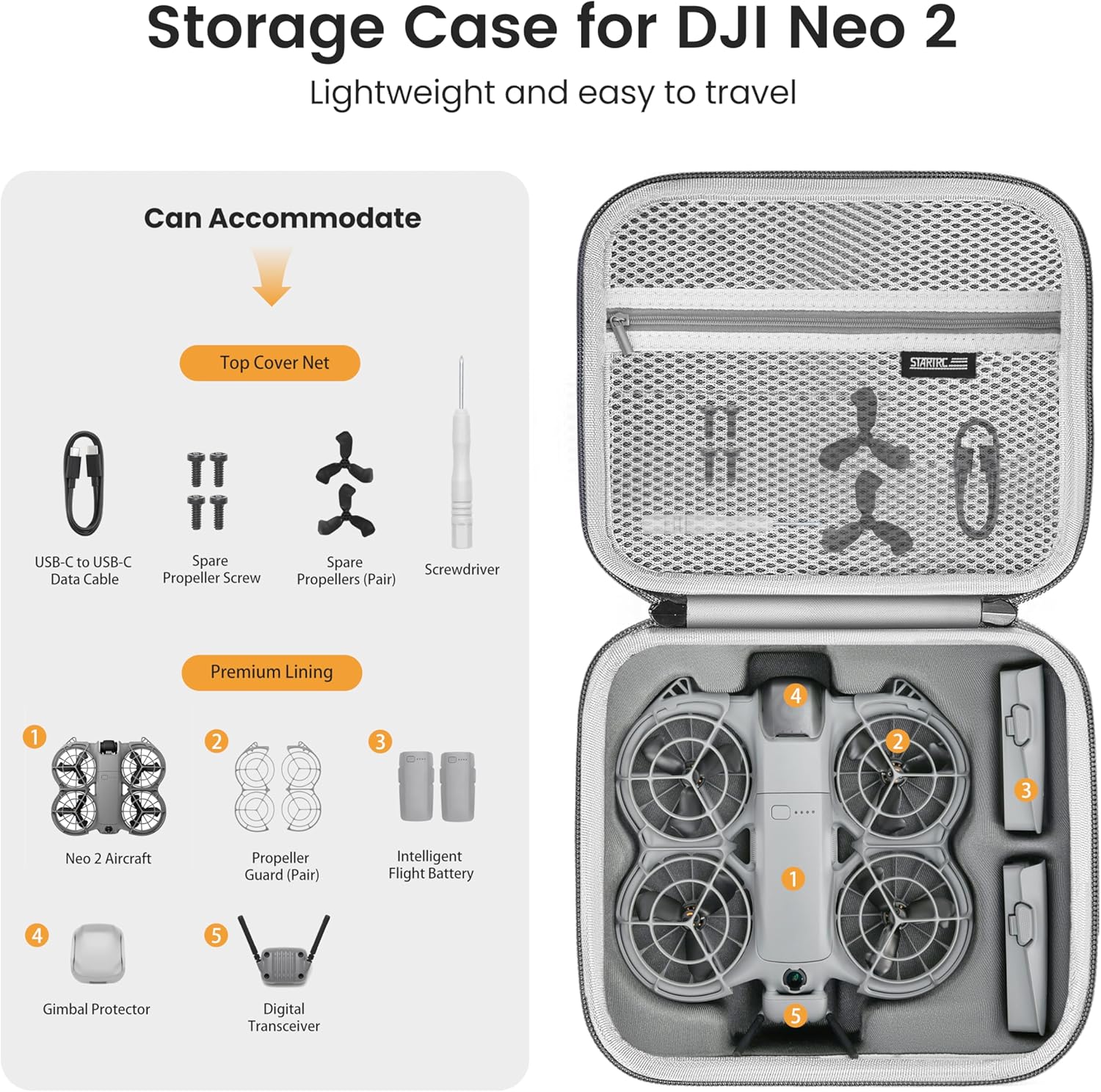 STARTRC Neo 2 Taşınabilir PU O - Battery Case Storage incelemesi ve fiyatı