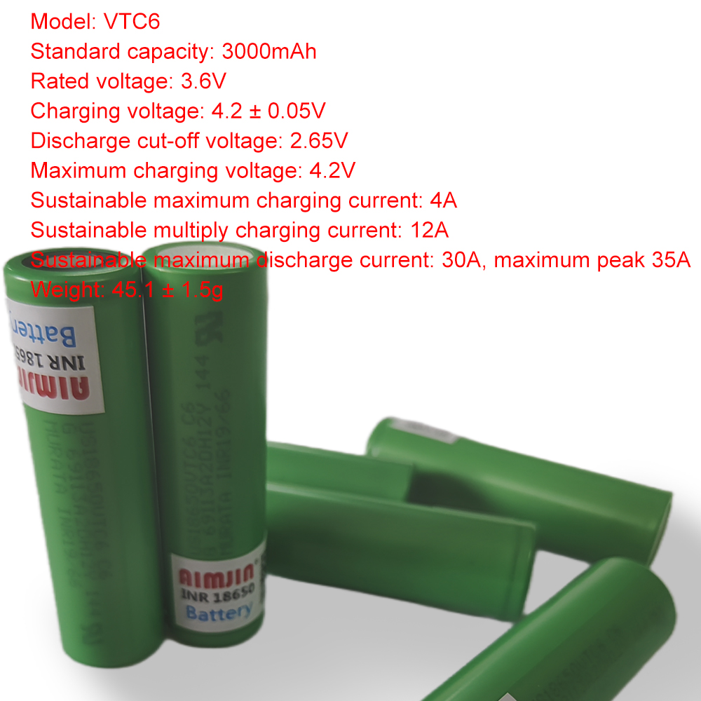 VTC6 18650 Pil 3000mAh 3.7V 30 - Vape Battery 18650 incelemesi ve fiyatı